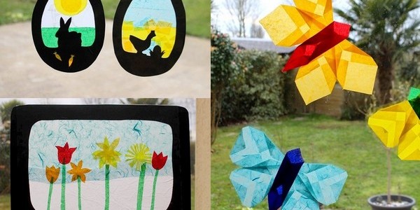 DIY Tuto vitraux/attrape soleil dès 2 ans 