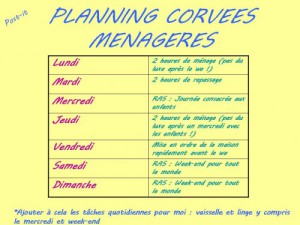 Planning corvée