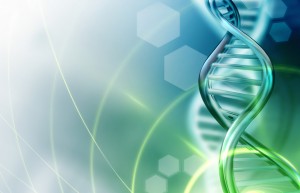 Abstract science background with DNA strands