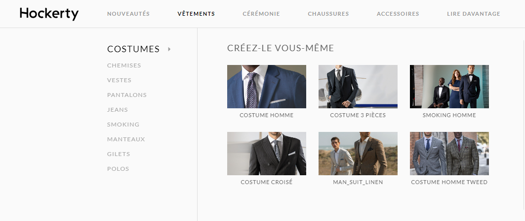 Costume sur Mesure Homme - Hockerty